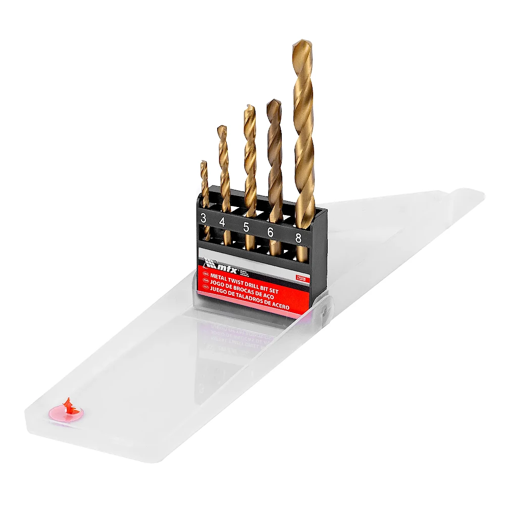 Jogo de Brocas A/R 3 a 8mm Revestimento De Titanio MTX