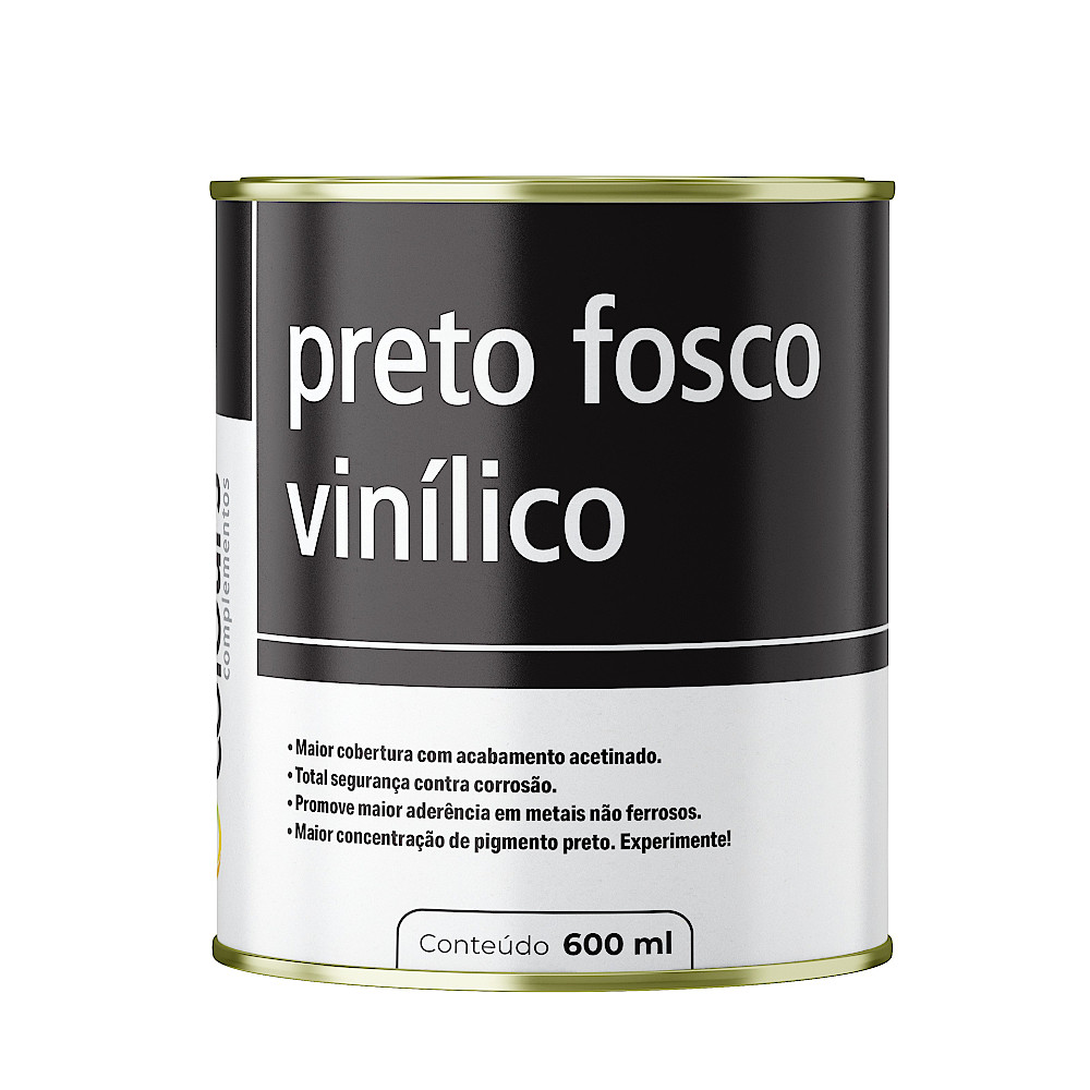 Preto Fosco Vinilico 600ml Maxi Rubber