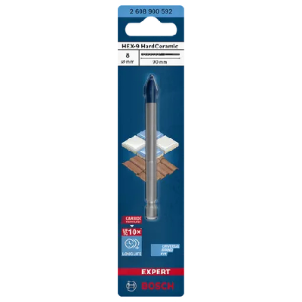 BROCA EXPERT HEX 9 HARDCERAMIC 08MM X 90 BOSCH