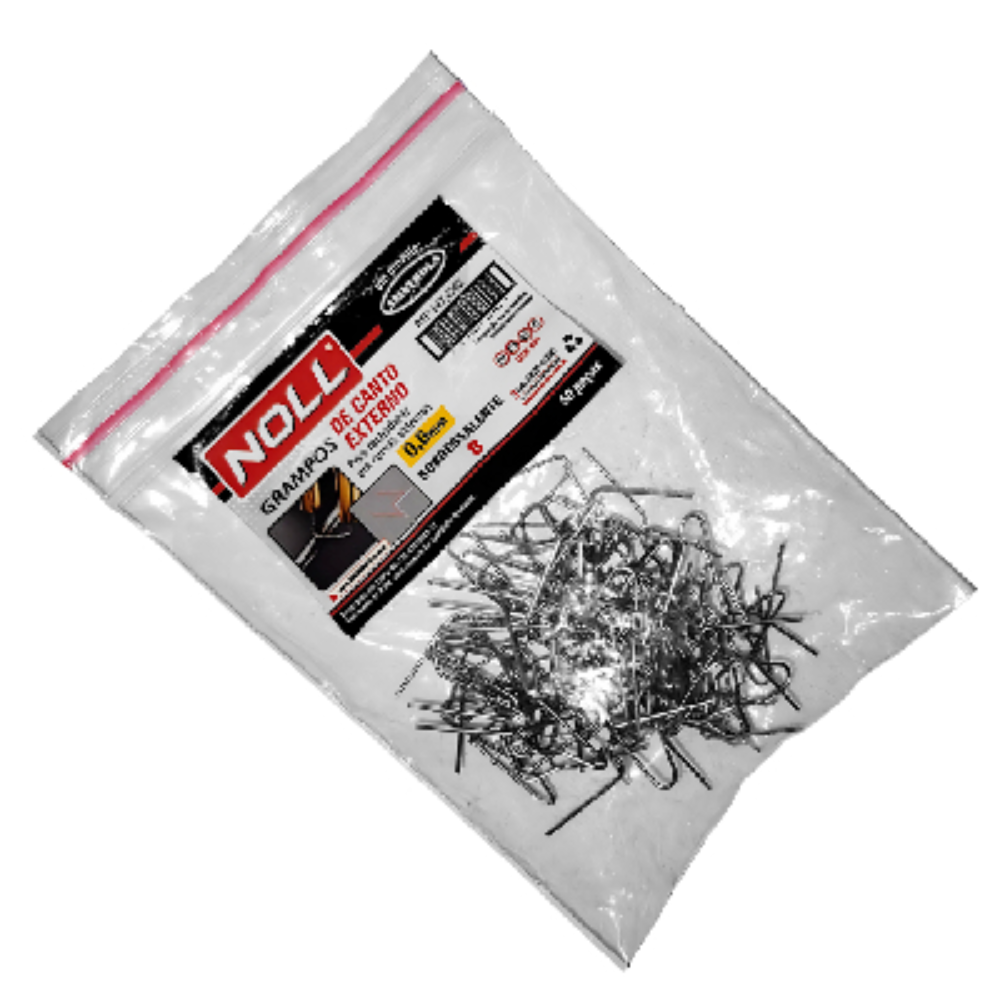Grampo Canto Externo para Solda Plástica 0,6mm 50 Peças Noll