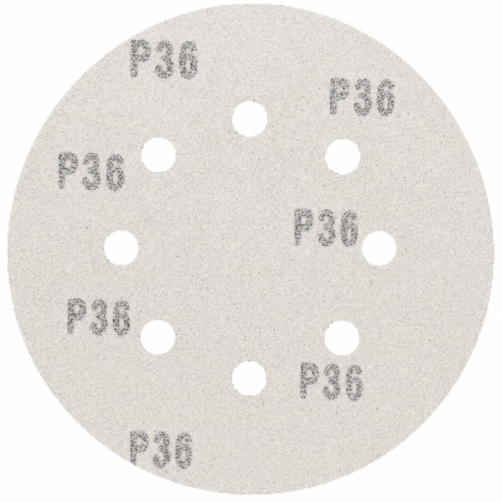 Disco de Lixa com Furo Velcro 5" Grão 36 MTX 5 Peças