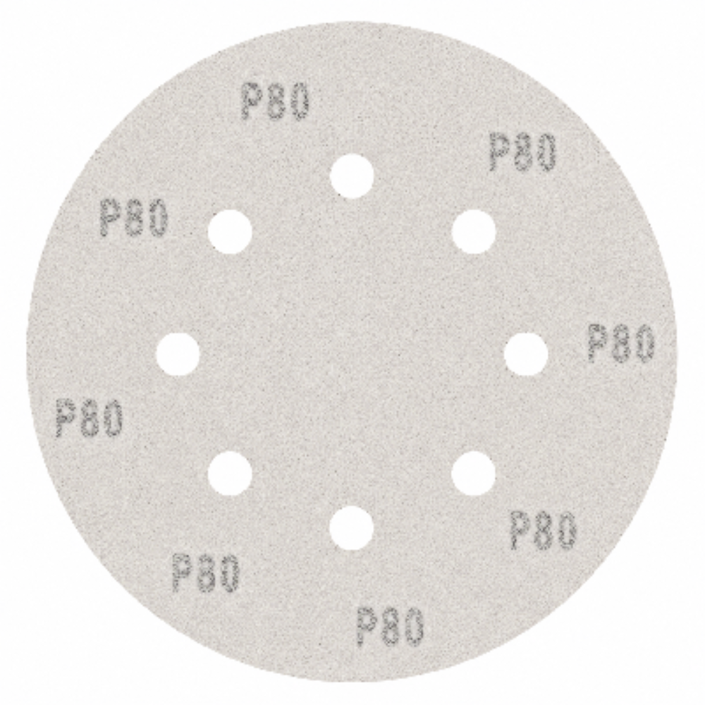 Disco de Lixa com Furo Velcro 5" Grão 80 MTX 5 Peças