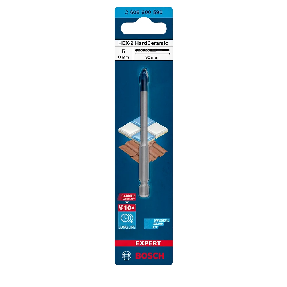 BROCA EXPERT HEX 9 HARDCERAMIC 06MM X 90 BOSCH