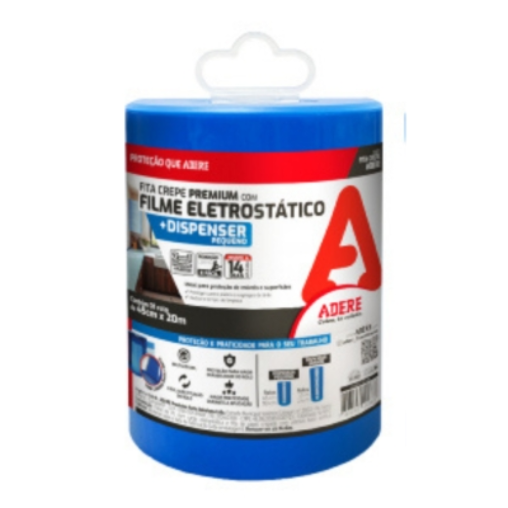 Crepe Azul Filme Eletrostático 450mm x 20m Com Dispenser