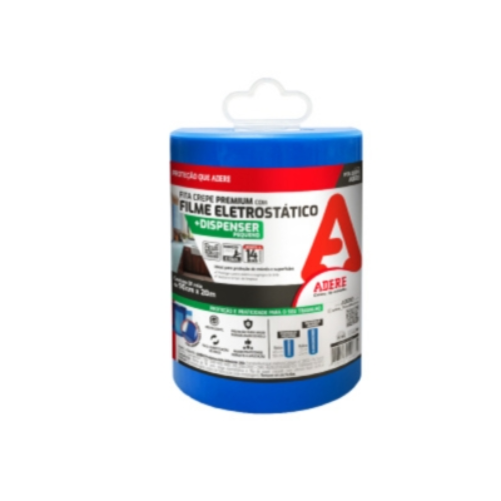 Crepe Azul Filme Eletrostático 900mm x 20m Com Dispenser