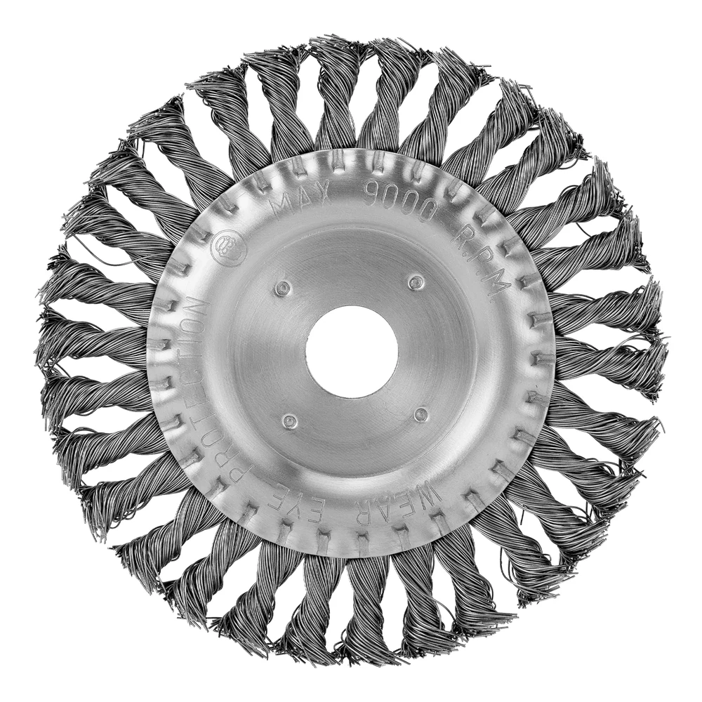 Escova Circular de Aço Carbono Torcido 150mm com Furo 22,2mm MTX