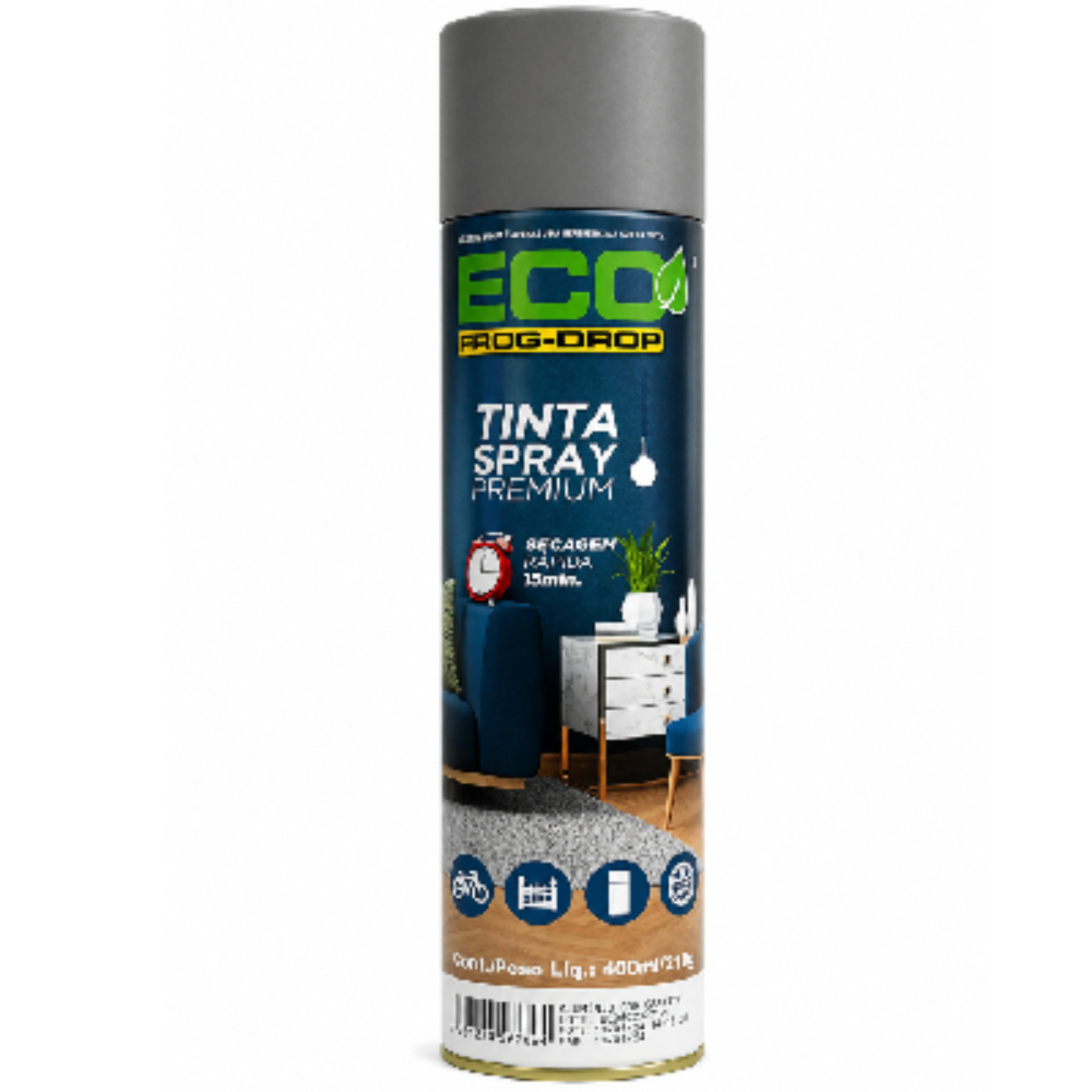 Tinta Spray Eco Premium Cinza 400ml
