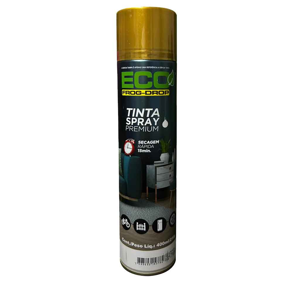 Tinta Spray Eco Premium Dourado Metálico 400ml