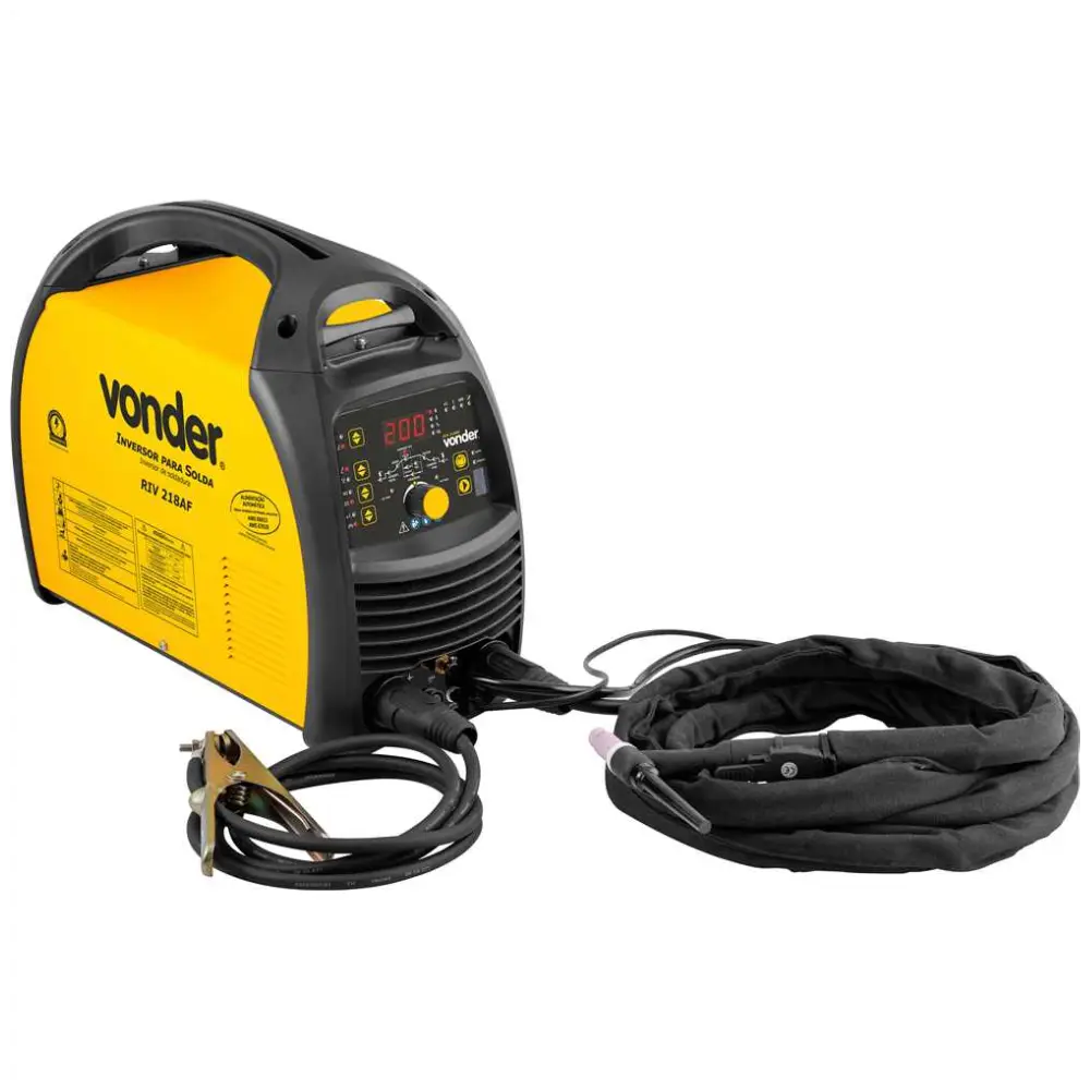 Inversor de Solda TIG/Eletrodo RIV218AF 200A Digital Vonder Inversor de Solda TIG/Eletrodo RIV218AF 200A Digital Vonder