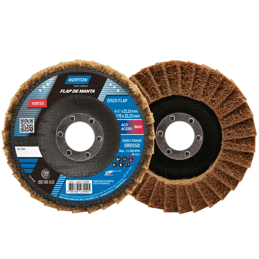 Disco Flap Manta Vortex Marrom Grosso 115 mm Norton
