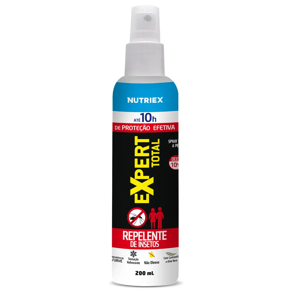 Repelente de Insetos Expert Total 10h Spray 200ml Nutriex