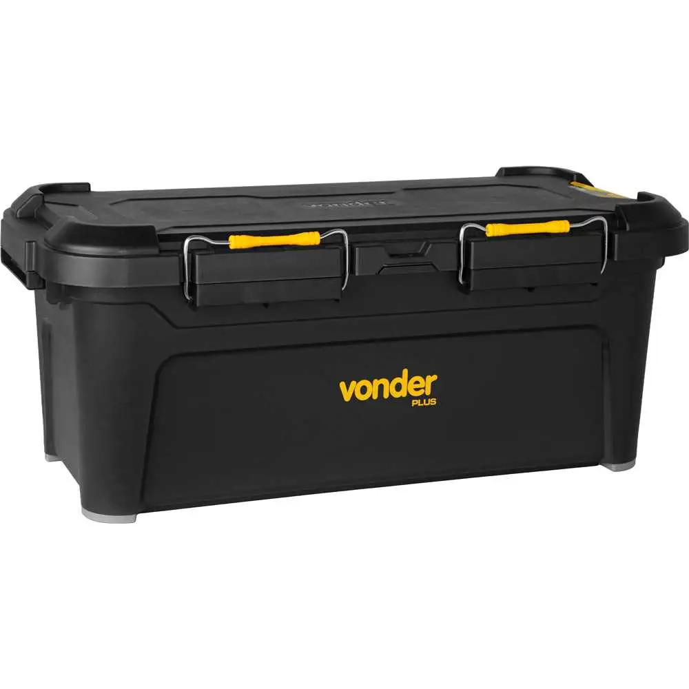 Caixa Baú Organizadora Preta 60L CBV 060 Vonder Plus