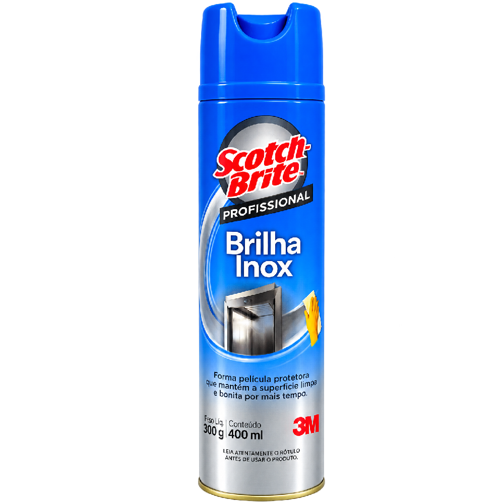 Spray Para Limpeza Scotch-Brite 400ml Brilha Inox 3M