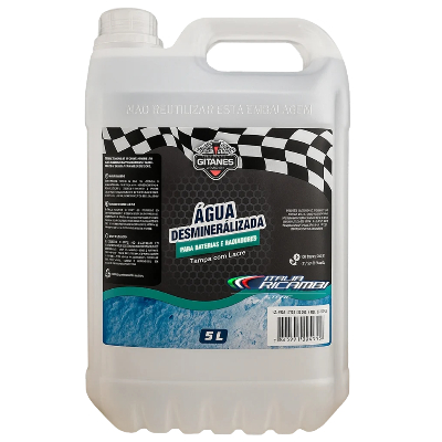 Água Desmineralizada para Baterias/Radiadores 5Lt Gitanes