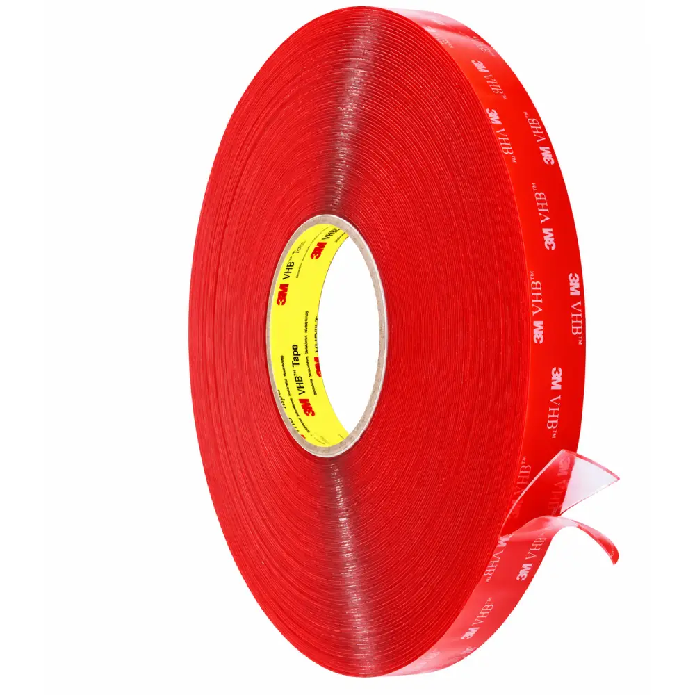 Fita Dupla Face VHB 4910 Transparente Vermelha 15x33m 3M