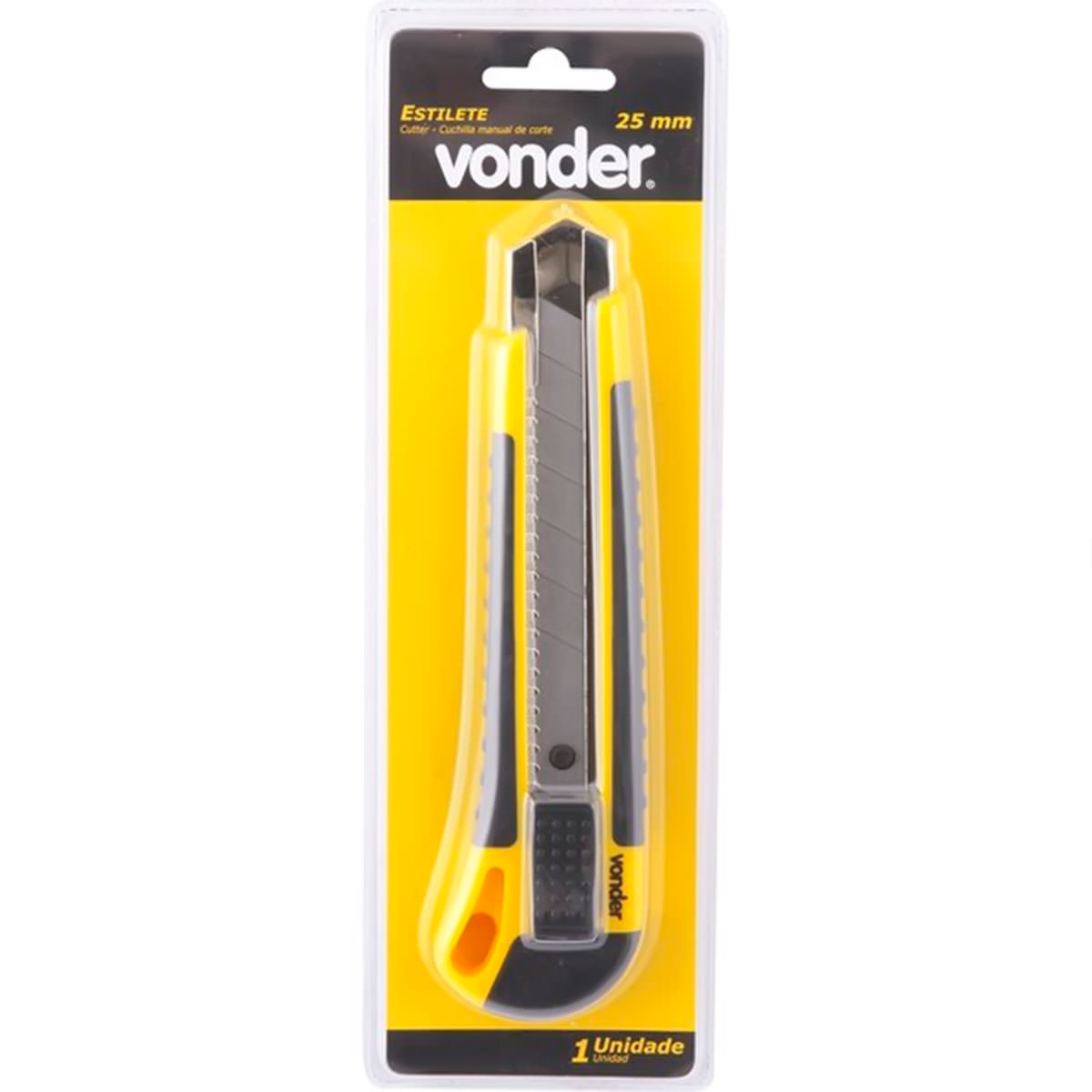 Estilete Largo 25mm Corpo Emborrachado Vonder