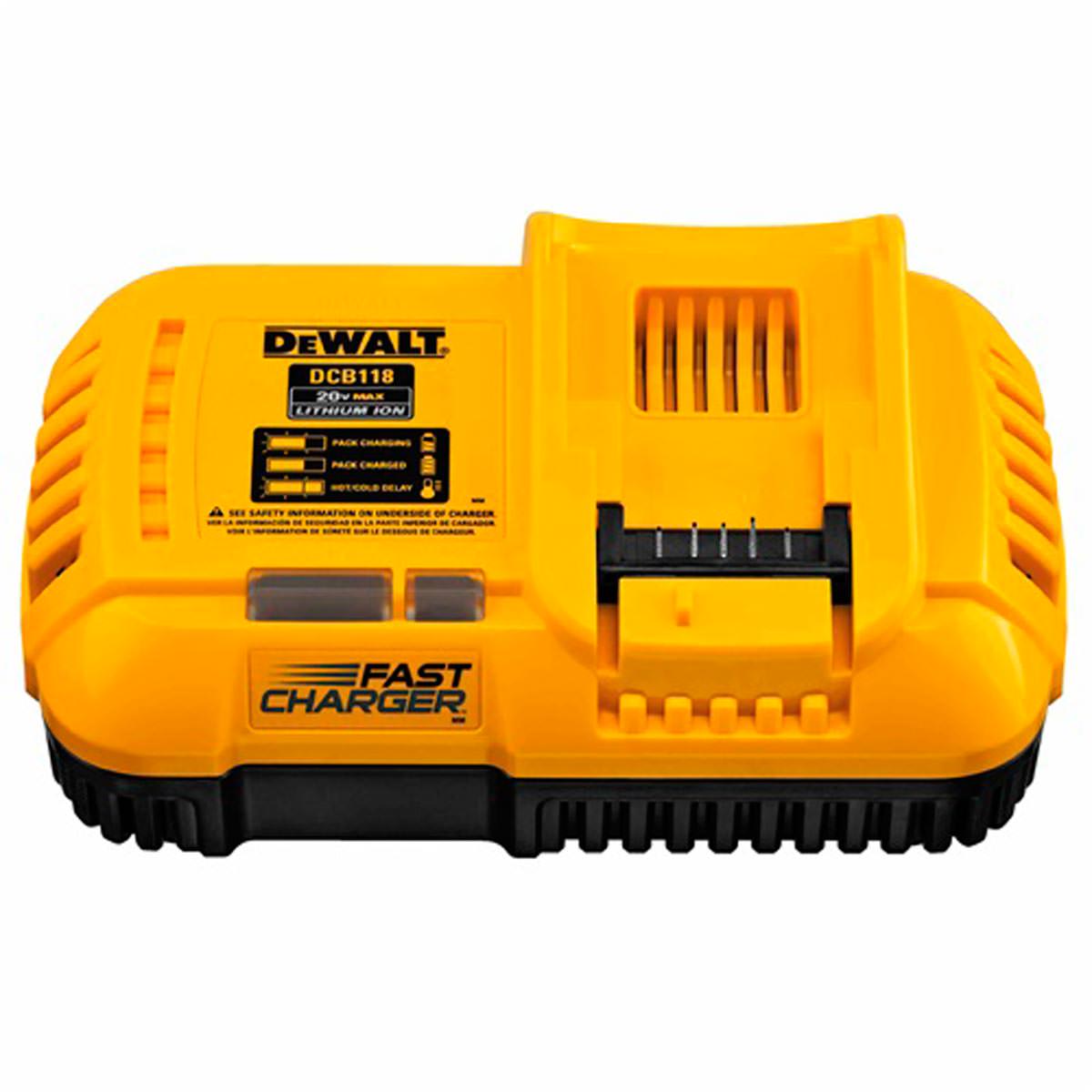 Carregador Rápido com Cooler 20V/60V Li-ion Max DCB-118 Dewalt Carregador Rápido com Cooler 20V/60V Li-ion Max DCB-118 Dewalt