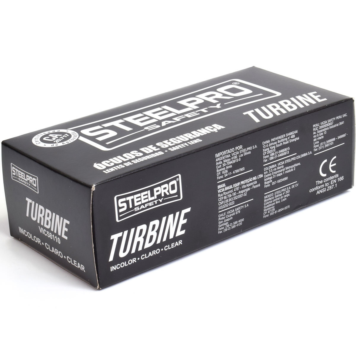 Óculos de Segurança Lente Incolor Turbine Steelpro VIC58110 Vicsa