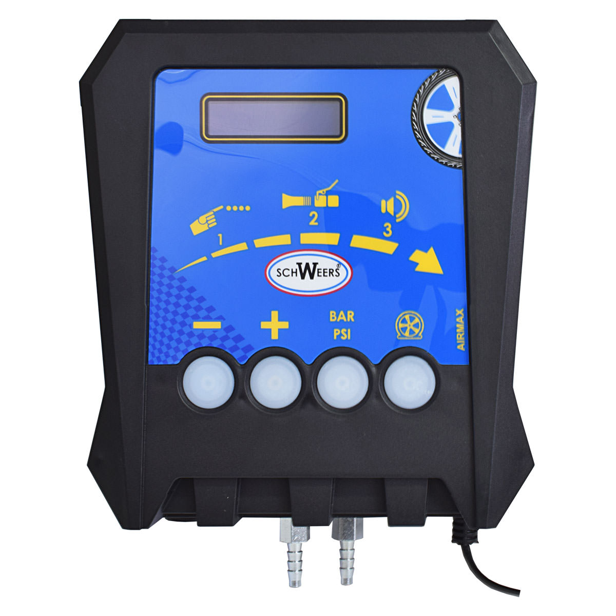 Calibrador Eletrônico de Pneus 145 PSI Caixa ABS Airmax Schweers