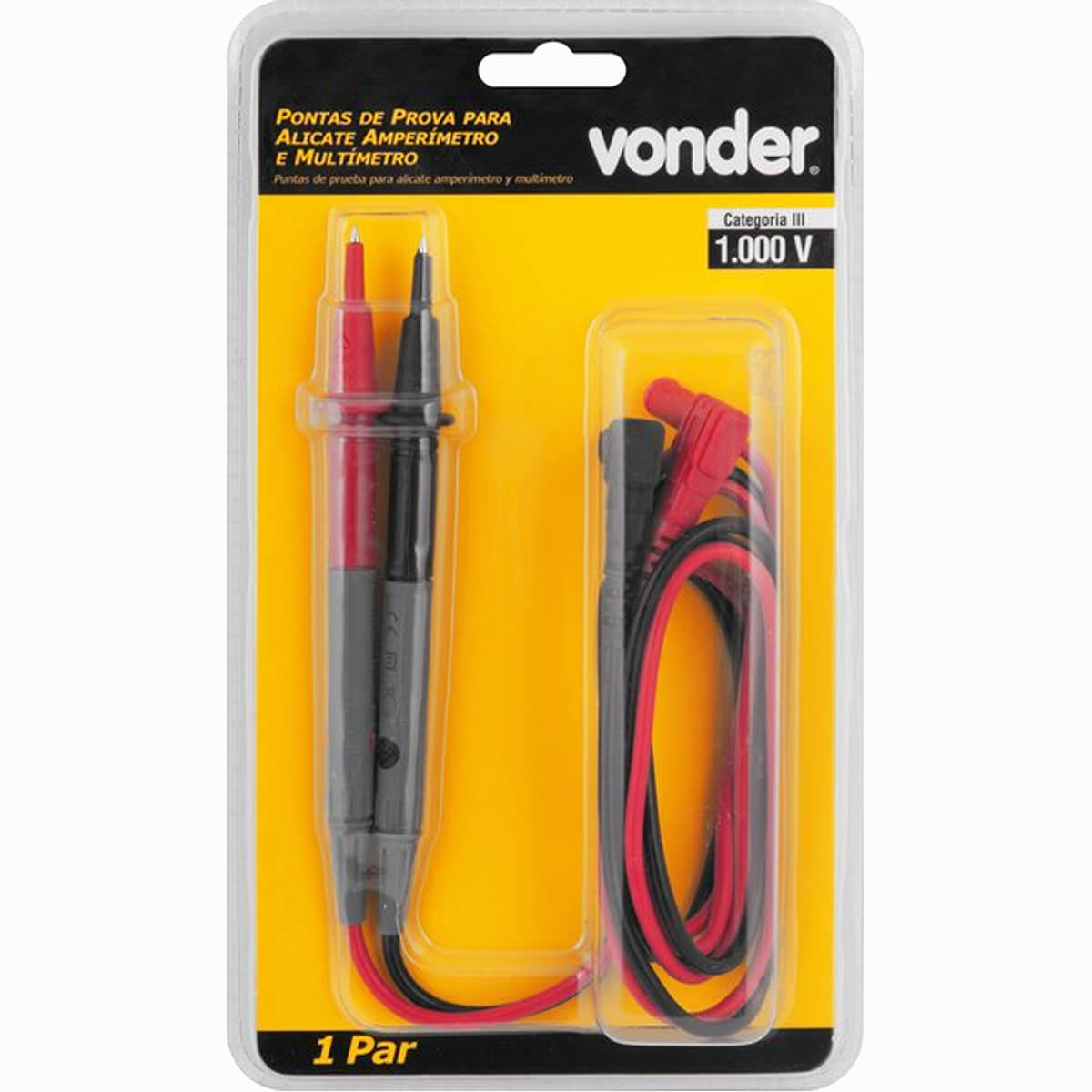 Ponta Prova Cat-ll para Alicate e Multímetro Vonder