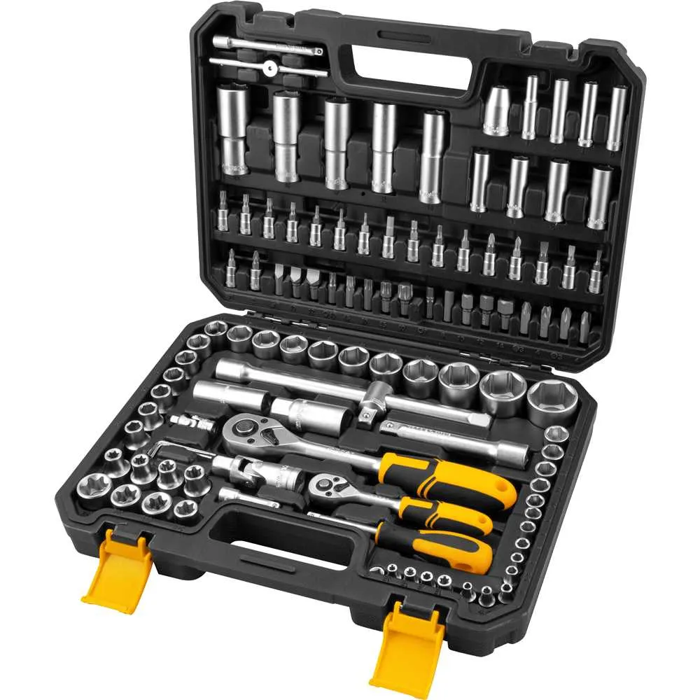 Jogo de Soquetes Encaixe 1/2 e 1/4 com Catraca 108pcs Vonder
