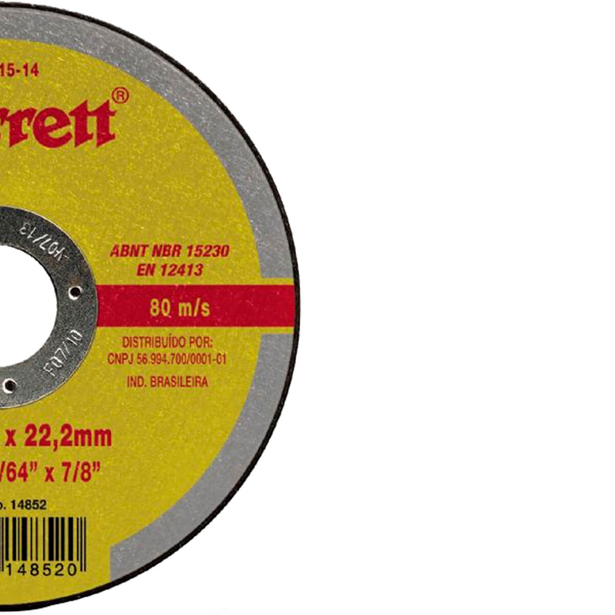 Disco de Corte inox 115x1mm DAC115-14 Starret