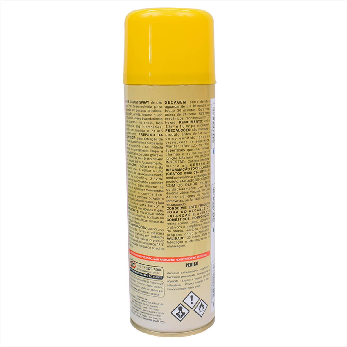 Tinta White Color Spray 340ml amarelo 6696 Orbi Química