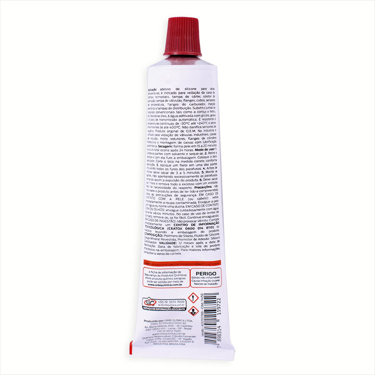 Selante Neutro Vermelho Para Motor Orbicopper 70gr Orbi Química