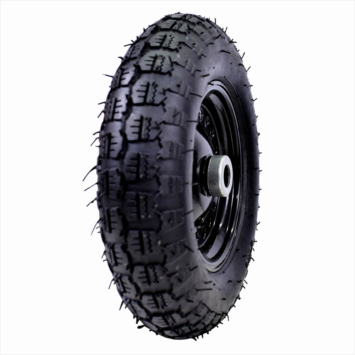 Roda Cargo com Pneu 2 Lonas Rolamento Rolete 3,25x8 Ajax