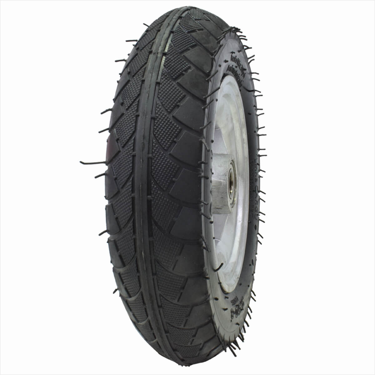 Roda Cargo com Pneu 4 Lonas Rolamento Esfera 3,50x8 Ajax