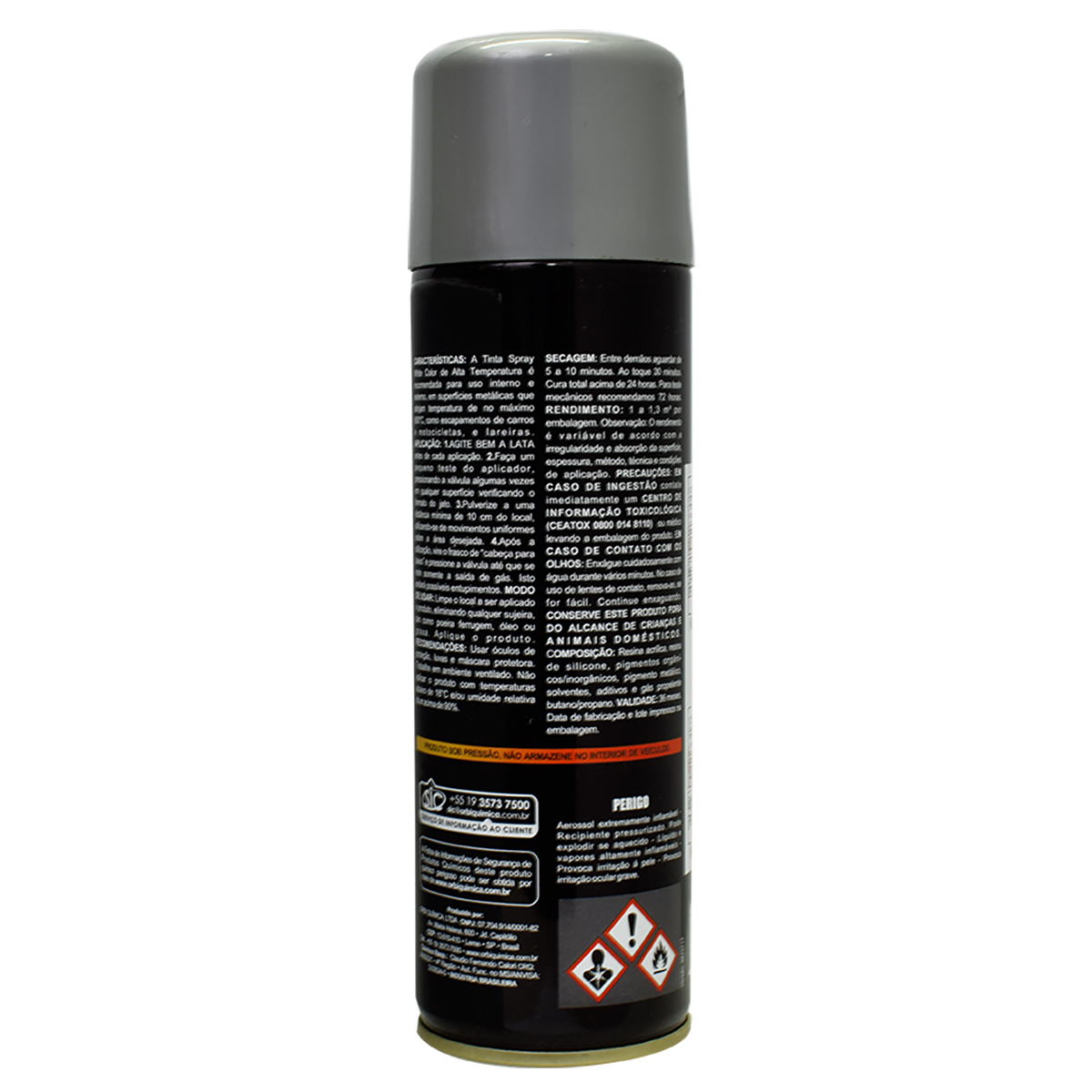 Tinta Spray 340ml Alumínio Alta Temperatura Orbi Química