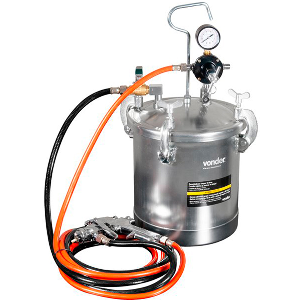 Tanque de pressão 10L com pistola para pintura Vonder Tanque de pressão 10L com pistola para pintura Vonder