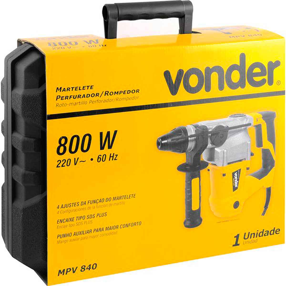 Martelete Perfurador e Rompedor MPV840 220v Vonder