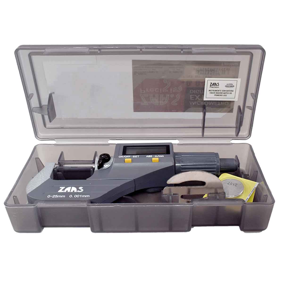 Micrômetro Externo Digital 0-25 mm 0.001 Zaas