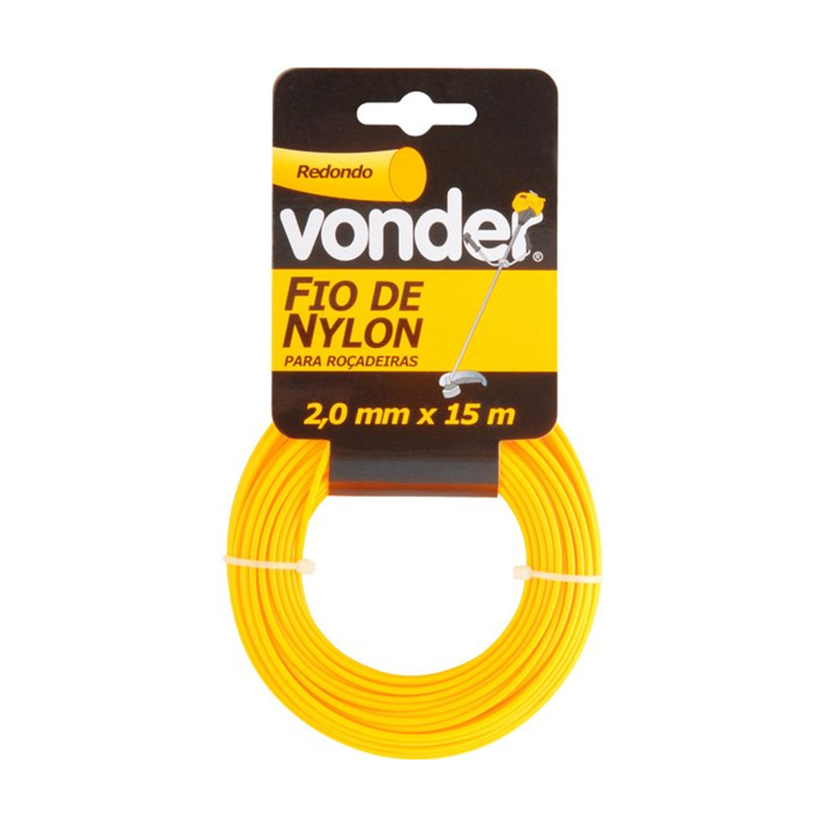 Fio de Nylon 2,0mm x15m Redondo Vonder