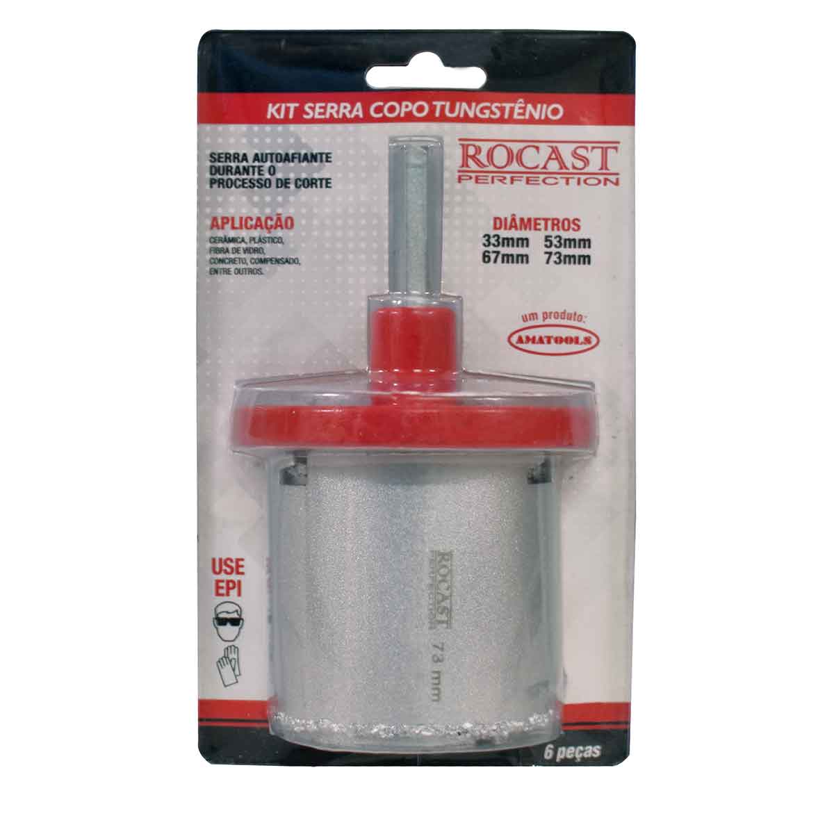 Kit Serra Copo Tungstênio 33  a 73mm Rocast