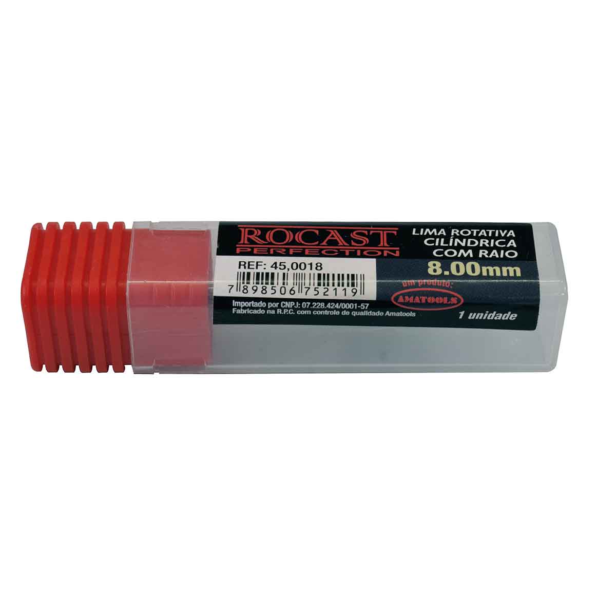 Lima Rotativa Cilíndrica com Raio 08x20 Rocast