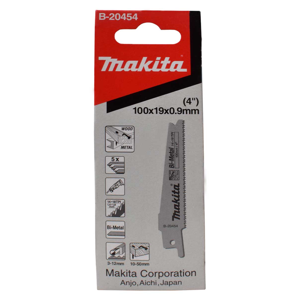 Jogo de Lâminas de Serra Sabre 05un 100mm-18t B-20454 Makita