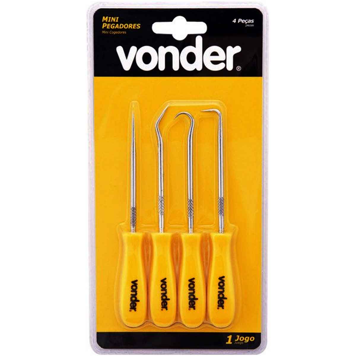 Jogo de Mini Pegadores com 4 Peças Vonder