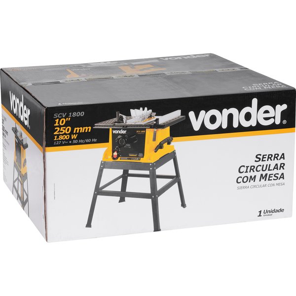 Serra Circular 10 Pol. com Mesa SCV1800 127V Vonder