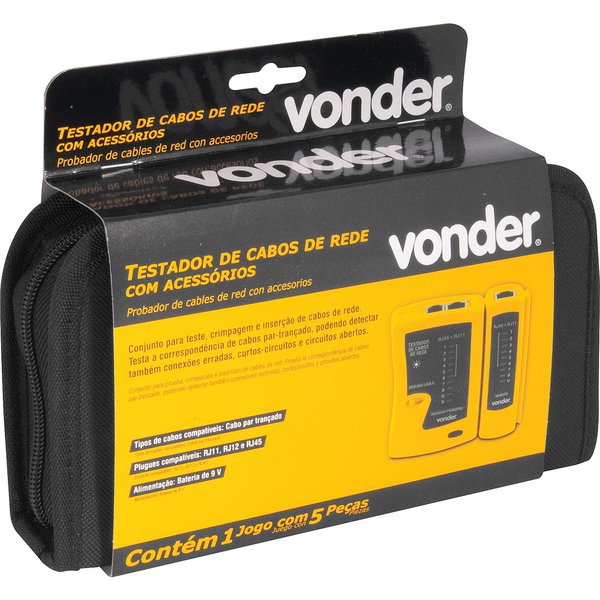 Testador Cabo de Rede com Acessórios Vonder