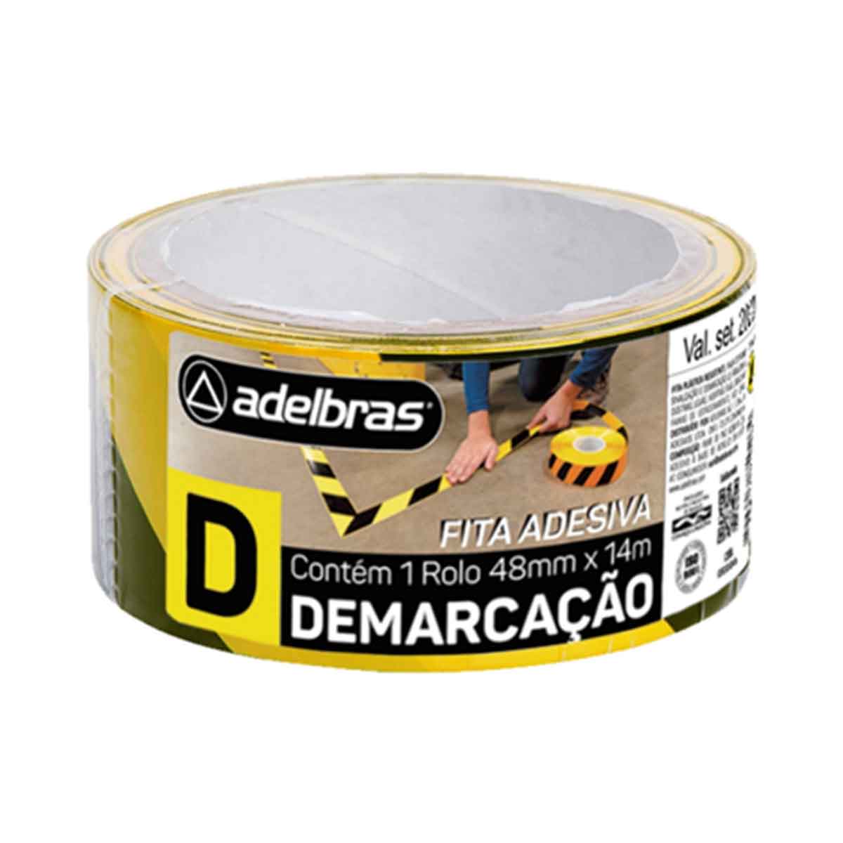 Fita para Demarcação de Solo 48mmx14m 910 Adelbras