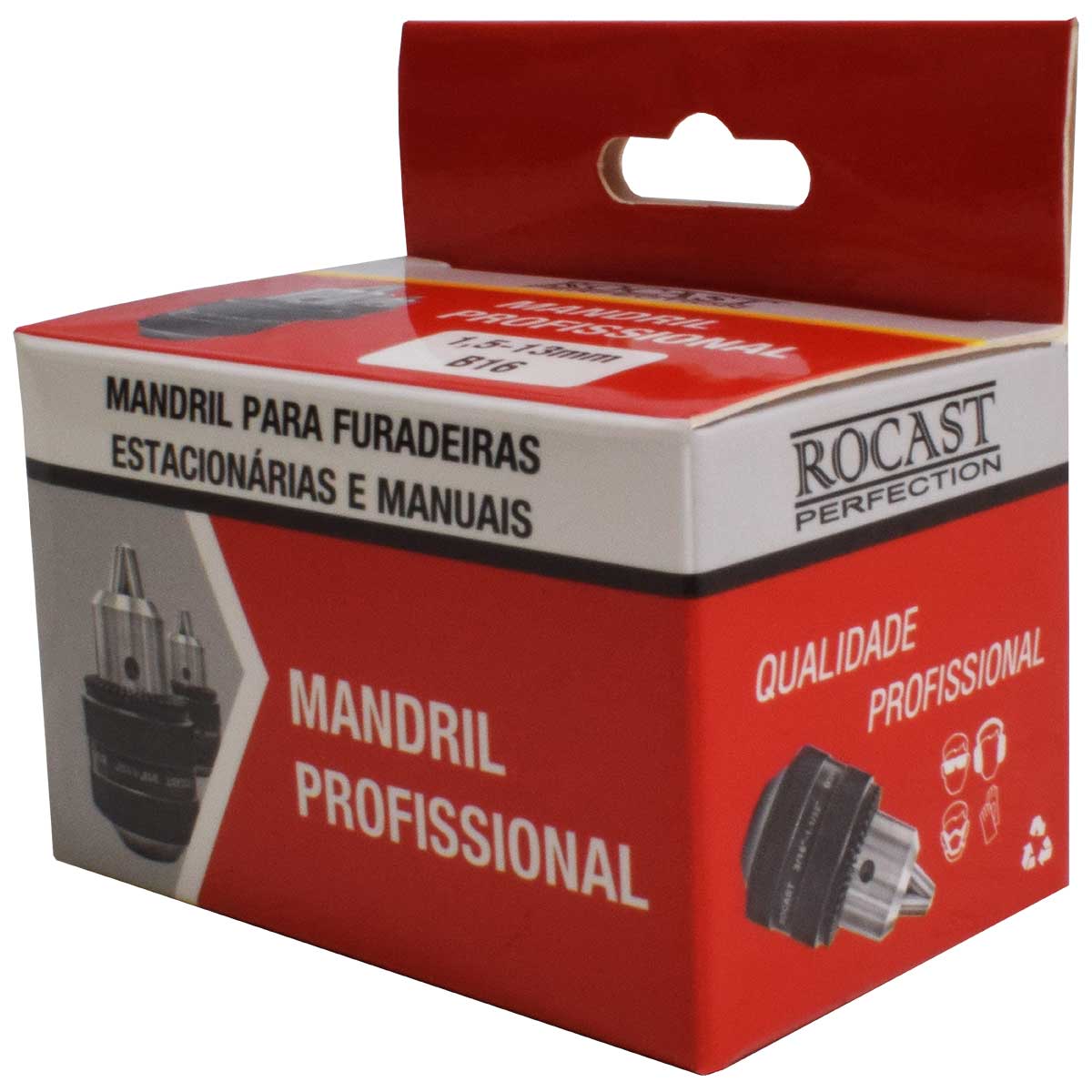 Mandril 1/2pol 1,5 A 13 B16 Cônico Rocast