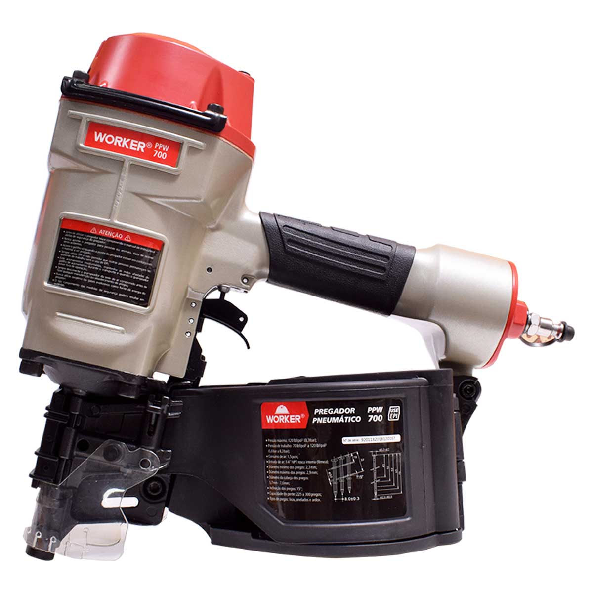 Pregador Pneumático PPW 700 315x128x306mm Worker