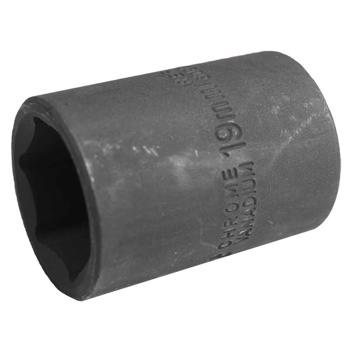 Soquete Impacto Sextavado CR-V 1/2 Pol 19mm Curto Waft