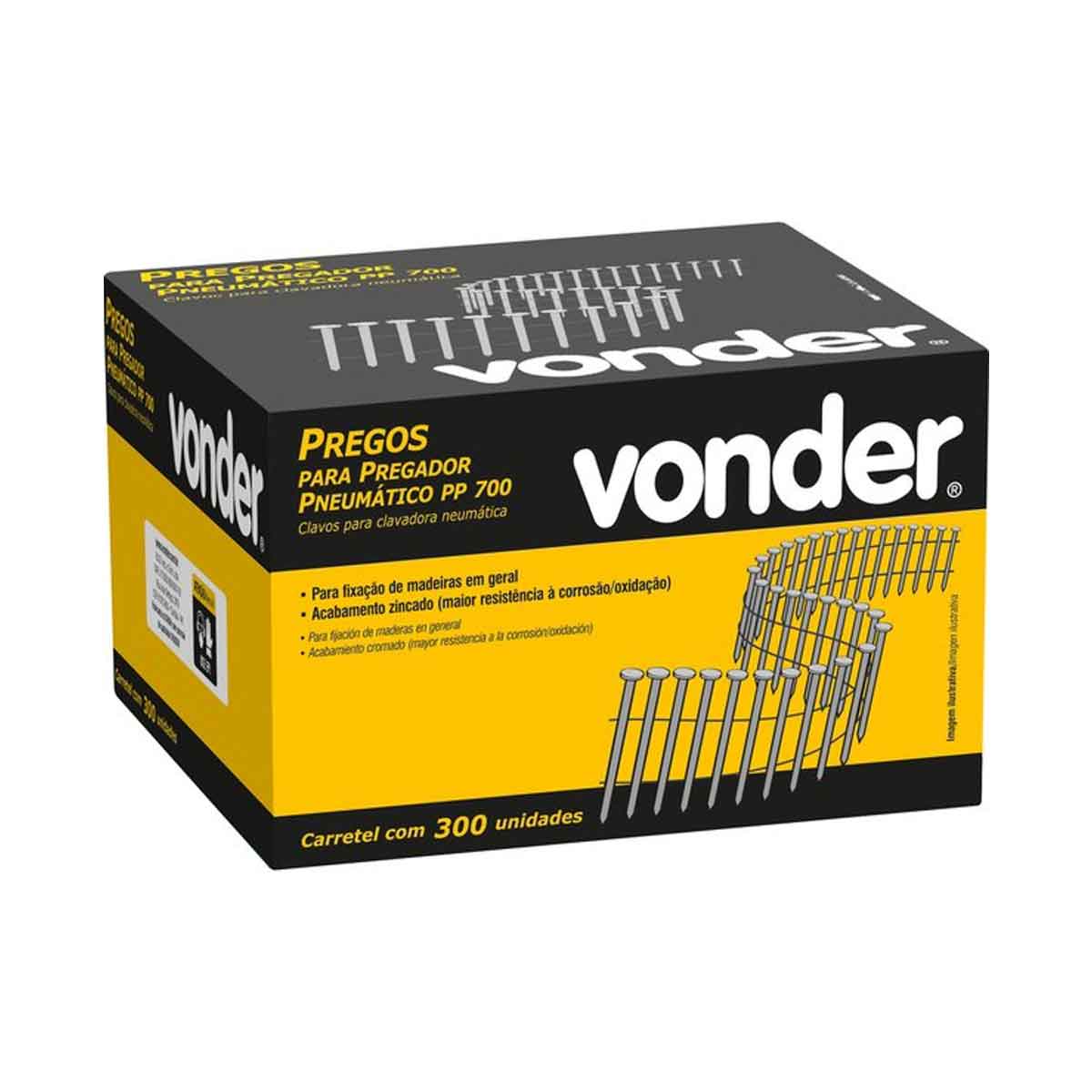 Pregos para pregador Pneumático PP700 C/ 300 Und Vonder