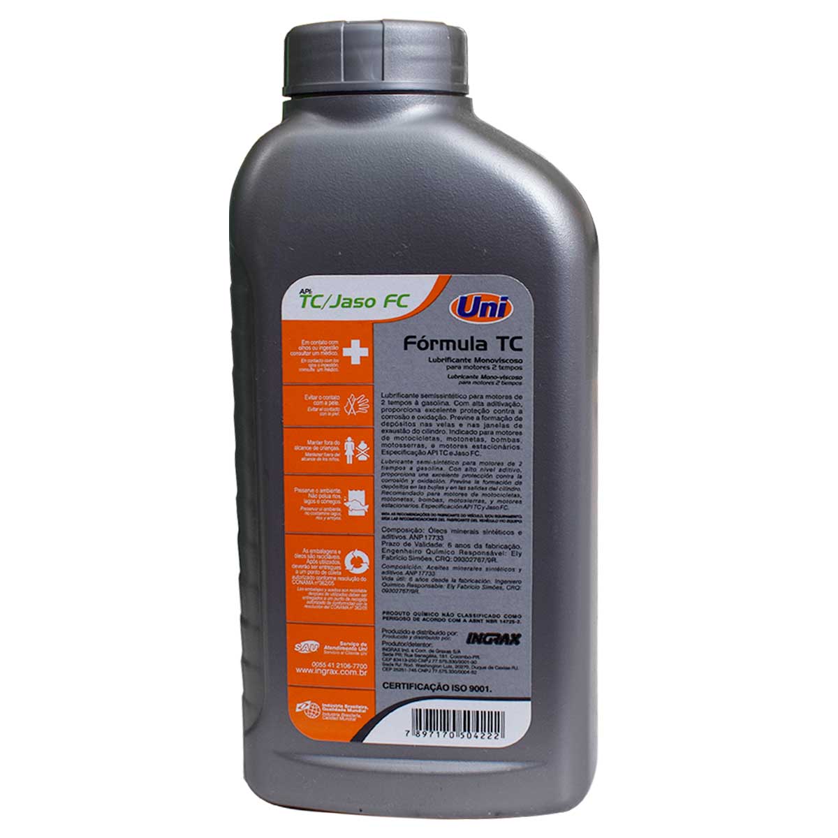 Óleo para Motor 2 Tempos Fórmula Tc Unix 500 ml Ingrax