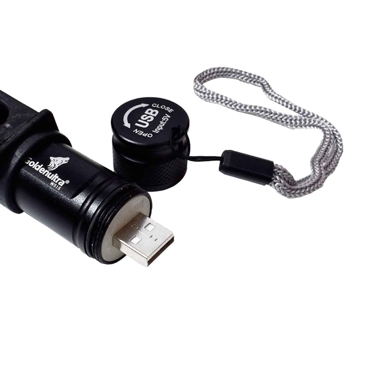 Mini Lanterna Led Recarregável Usb Com Zoom 55616
