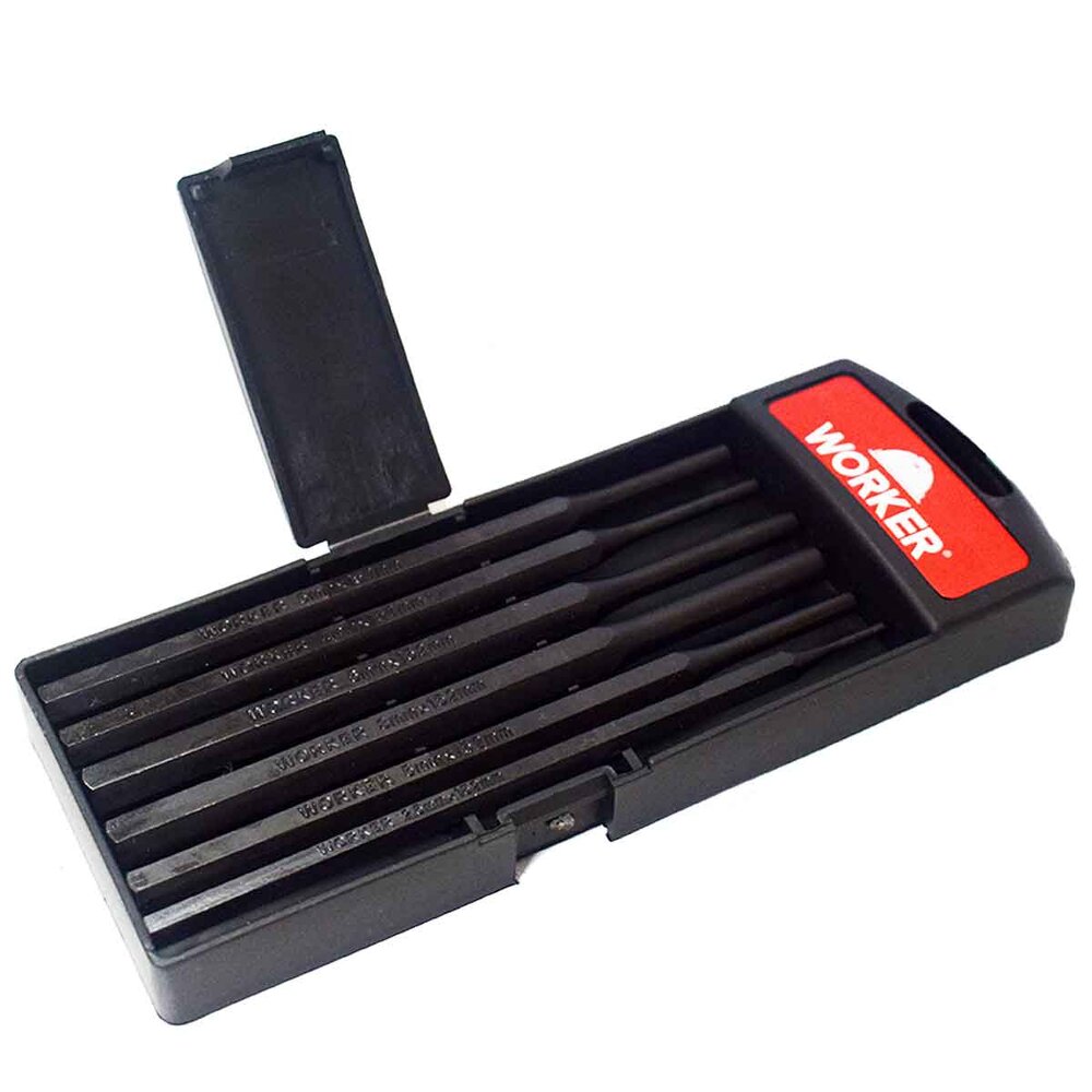 Jogo de Saca Pinos Paralelo 6 Peças Worker