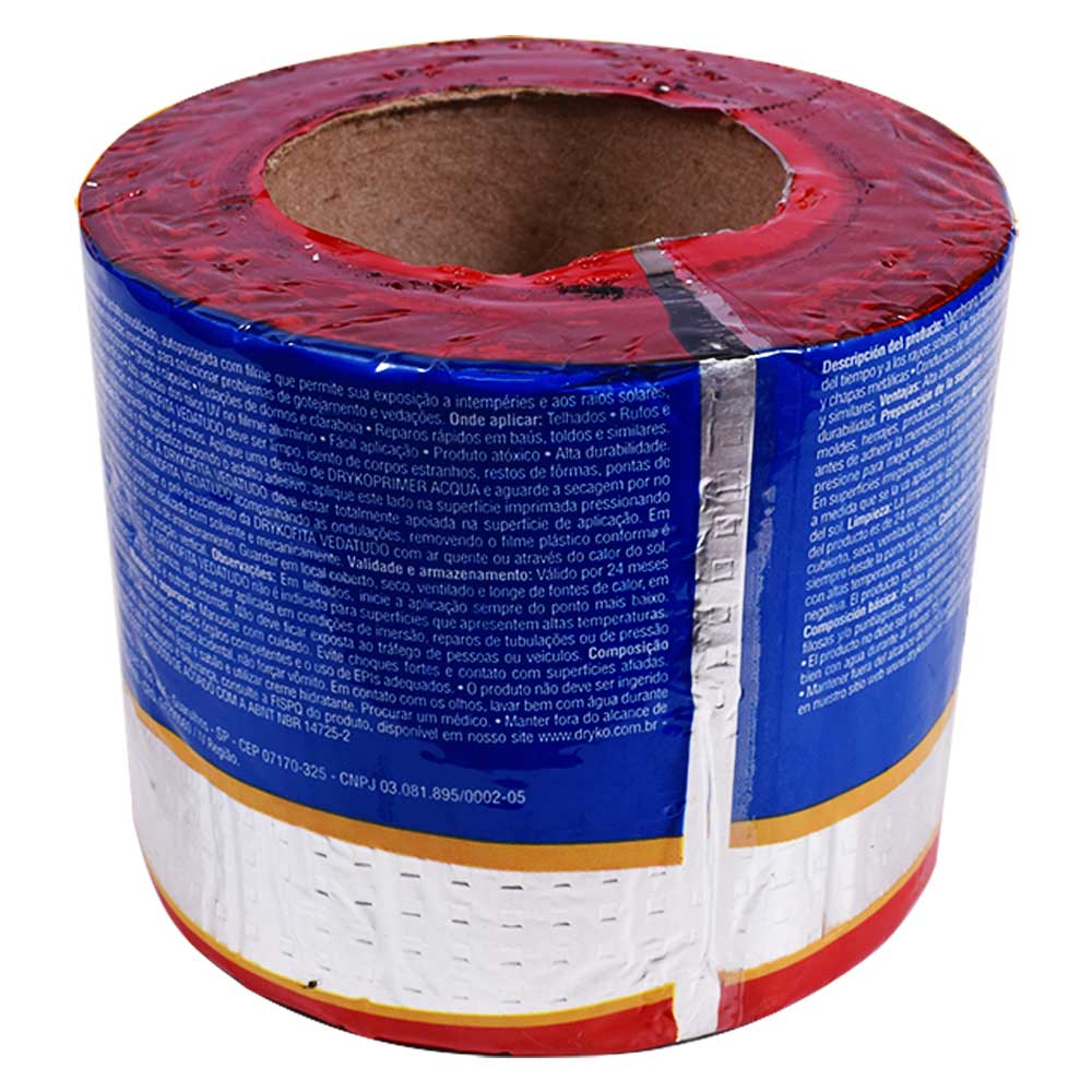 Fita Autoadesiva Asfáltica 10cm x 10m Vedatudo Dryko